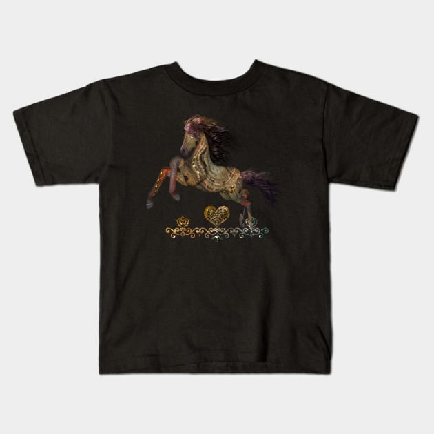 Wonderful steampunk foal Kids T-Shirt by Nicky2342